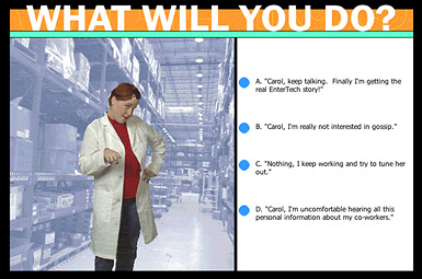 What Will You Do? Task screen