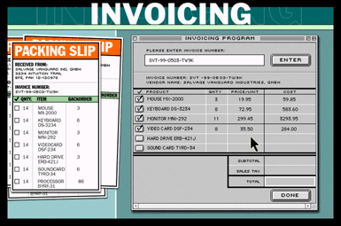 Invoicing Task screen