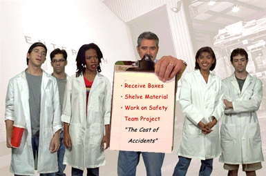 Warehouse Team Meeting screen