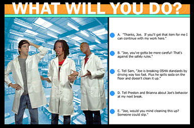 What Will You Do? Task screen