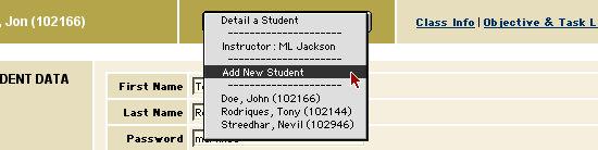 adding a new student